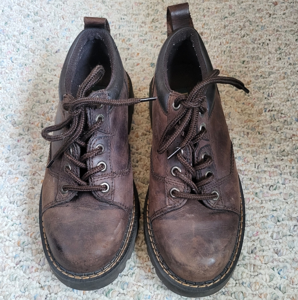 Men's Bass Steel Toe Lace-Up Leather Casual Work Boots, 8.5